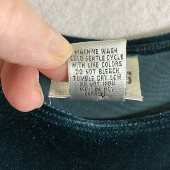 Womens Iridescent Velvet Tank Top US XL Green Stretch Whimsigoth‎ Witchy Layer - Picture 8 of 10